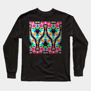 Colorful Cup and Bottle Kaleidoscope Long Sleeve T-Shirt